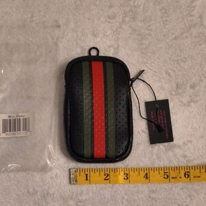 HAUTE SHORE Mini Bello Black, Red, and Green Mini Pouch